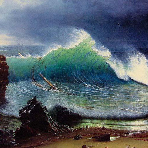 The Shore of the Turquoise Sea - Albert Bierstadt